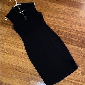 Black fitted cocktail dress